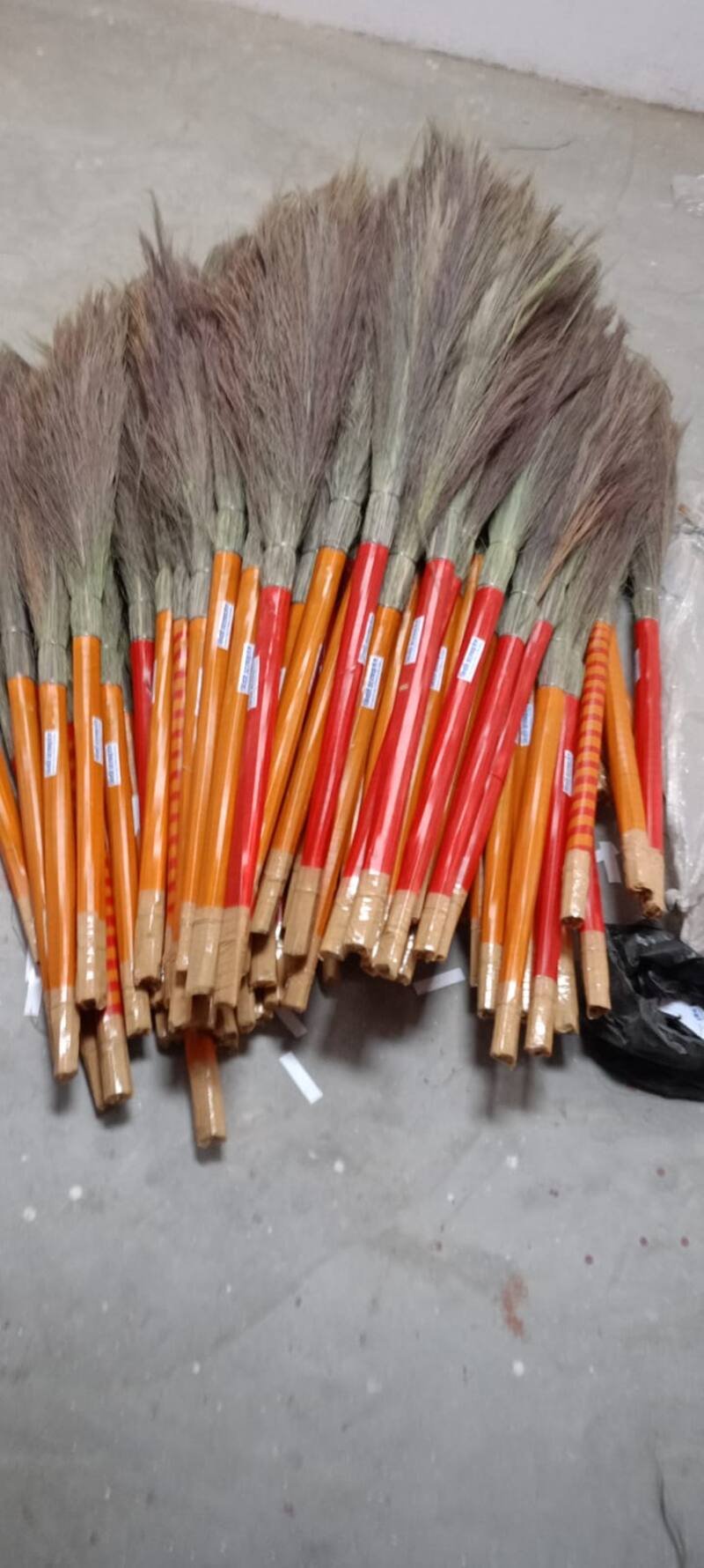 Assorted color-handle jhadu collection